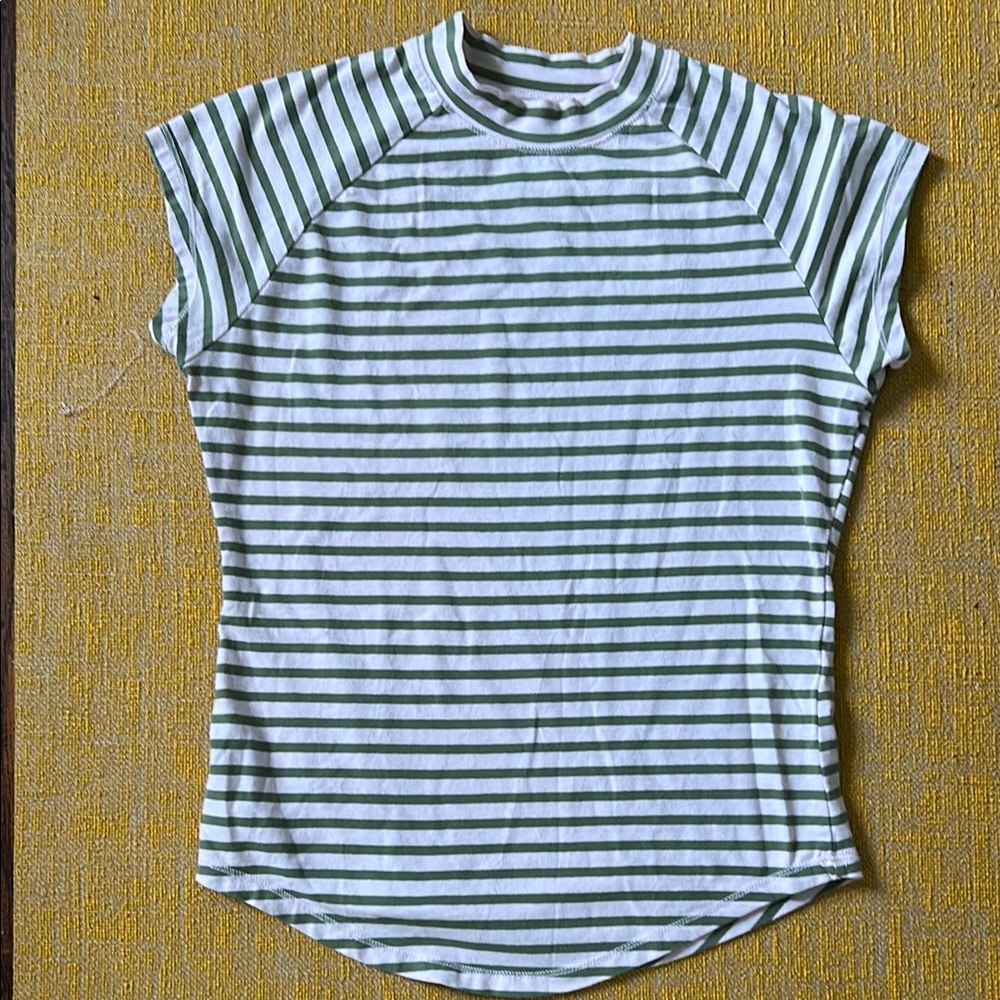 Striped Green and Pink Women's Top